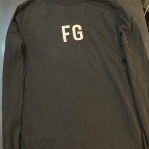 Vintage Black Fear of God FG Tee Long Sleeves